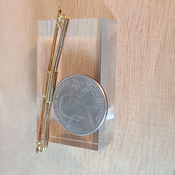 Men's vintage gold color collar clip - Picture 5 of 5